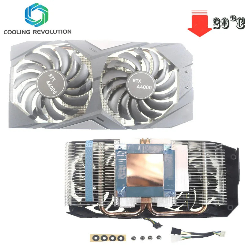 อัพเกรดพัดลมฮีทซิงค์สําหรับ Quadro RTX A4000 กราฟิกการ์ดพัดลมฮีทซิงค์ A4000 พัดลม