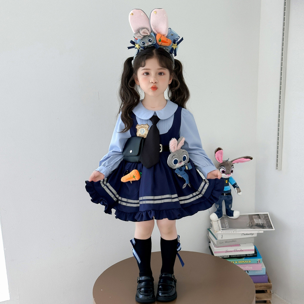 เด็กวัยหัดเดิน สาว Kawaii Zootopia ชุดนิคฟ็อกซ์ อนุบาล Preppy แขนยาว น่ารักๆ เน็คไท เด็ก รายวัน Pa ราคา ถูกที่สุด ดีลบีเคเค แกลเลอรีภาพที่ 8