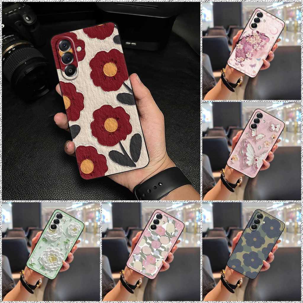 Dirt-proof เคสโทรศัพท์กันน้ําสําหรับ Samsung Galaxy A37 5G/SM-A376U/B น่ารักเต็มห่อกันกระแทกดอกไม้นุ