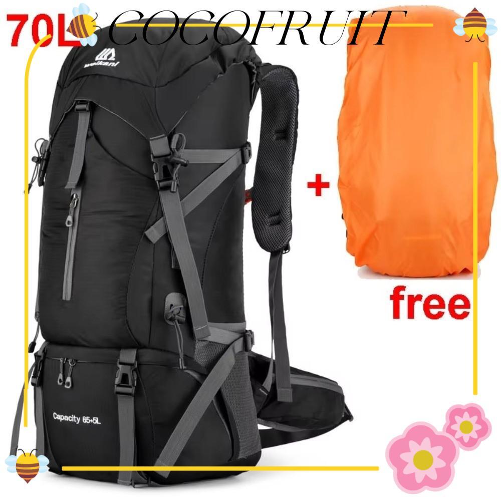 COCOFRUIT Travel Rucksack,มือถือ 70Lกระเป๋าเป้สะพายหลัง,อเนกประสงค์กันน้ําBreathable Duffleกระเป๋าปี