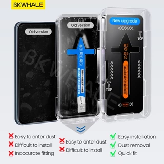 BKWHALE ติดตั้งง่ายกระจกนิรภัยสําหรับ Vivo X200S X100S V60 V50 V40 V30 Lite V40E V30E V29E V29E V29 Y300 Y200 X300 X300 X200 Pro Mini X100 Ultra Screen Protector 13 15 Pro iQOO 11 Pro 12 Pro