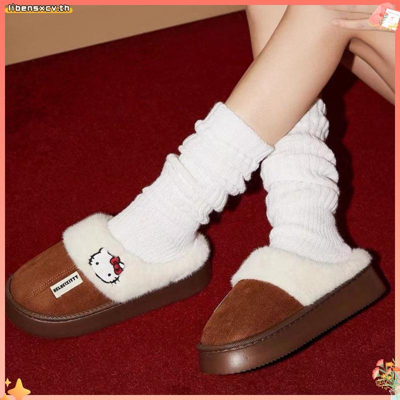 (พร้อมส่ง) Gukoo X Hello Kitty รองเท้า Slipper คิตตี้นุ่มๆ