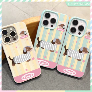 For iPhone 11 16 15 Pro Max 13 14 12 XR X XS Max 15 Plus 16promax 15promax เคสมือถือ Silicone TPU dachshund เคสทรศัพท์
