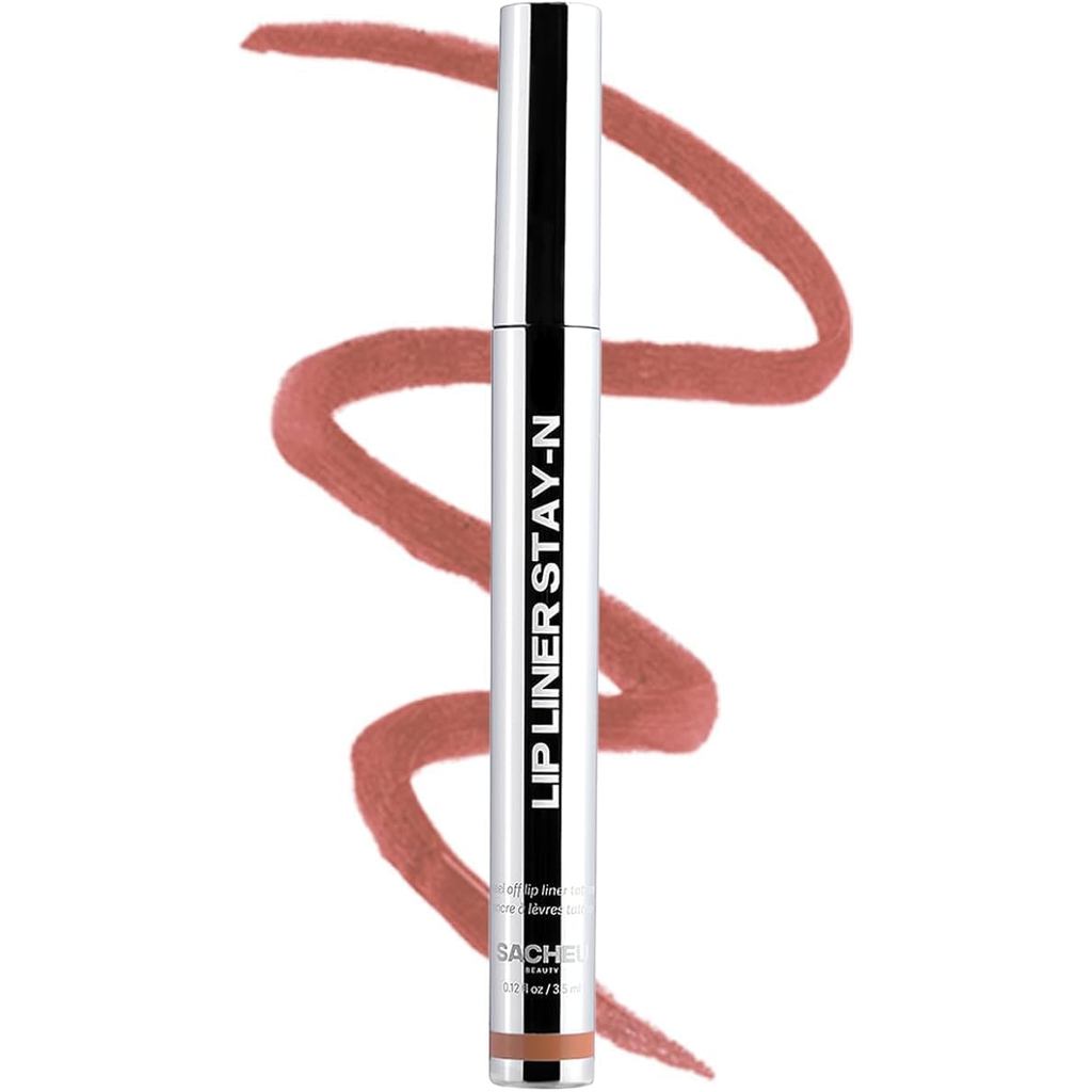 Sacheu Lip Liner STAY-N Peel Off Lip Stain  Long Lasting Waterproof Lip Tint with Hyaluronic Acid & 