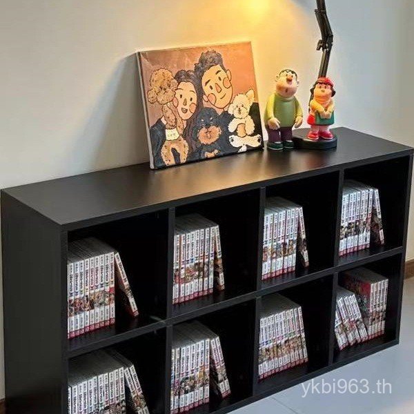 สีดําสีดําต่ําฟรีตารางตู้ยตู้เก็บของ*ชั้นรวมกันแปดช่องขายส่งตู้ตู้ชั้นวางหนังสืออนุบาลตู้หนังสือ ZPW