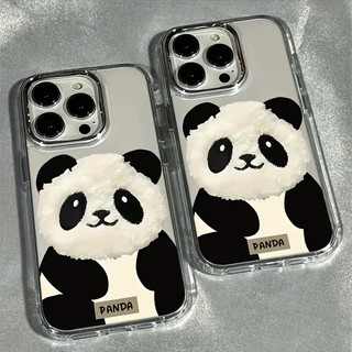 Panda Themedเคสโทรศัพท์สําหรับiPhone 17 14 15 12 11 13 16 Pro Max 7 8 Plus SE2 X XS XR 16E AirกันกระแทกClear Soft Cover