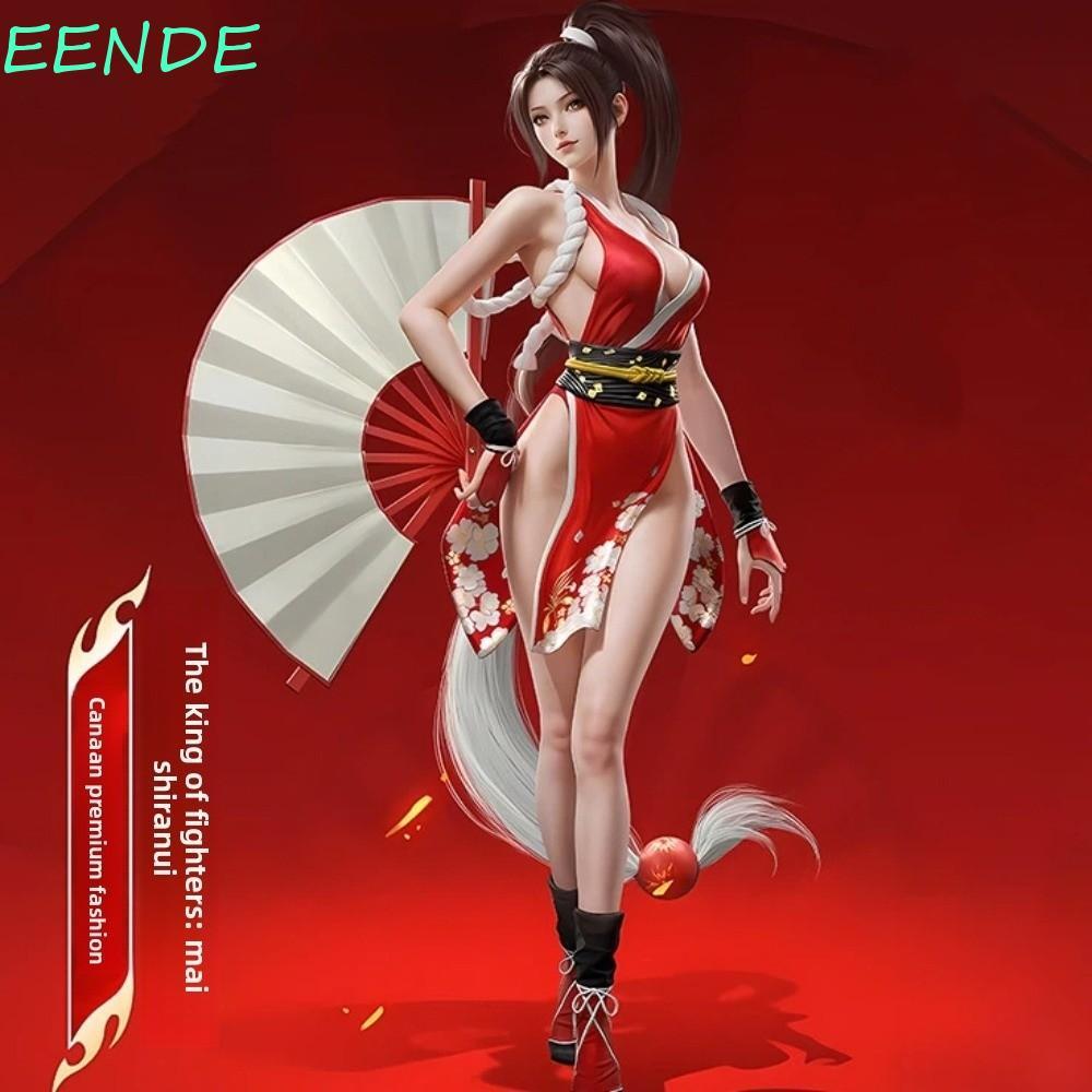 EENDE Mai Shiranui Cosplay Outfit สำหรับผู้หญิง สไตล์ญี่ปุ่นจากเกม Mortal Kombat - ชุด Naraka Ninja