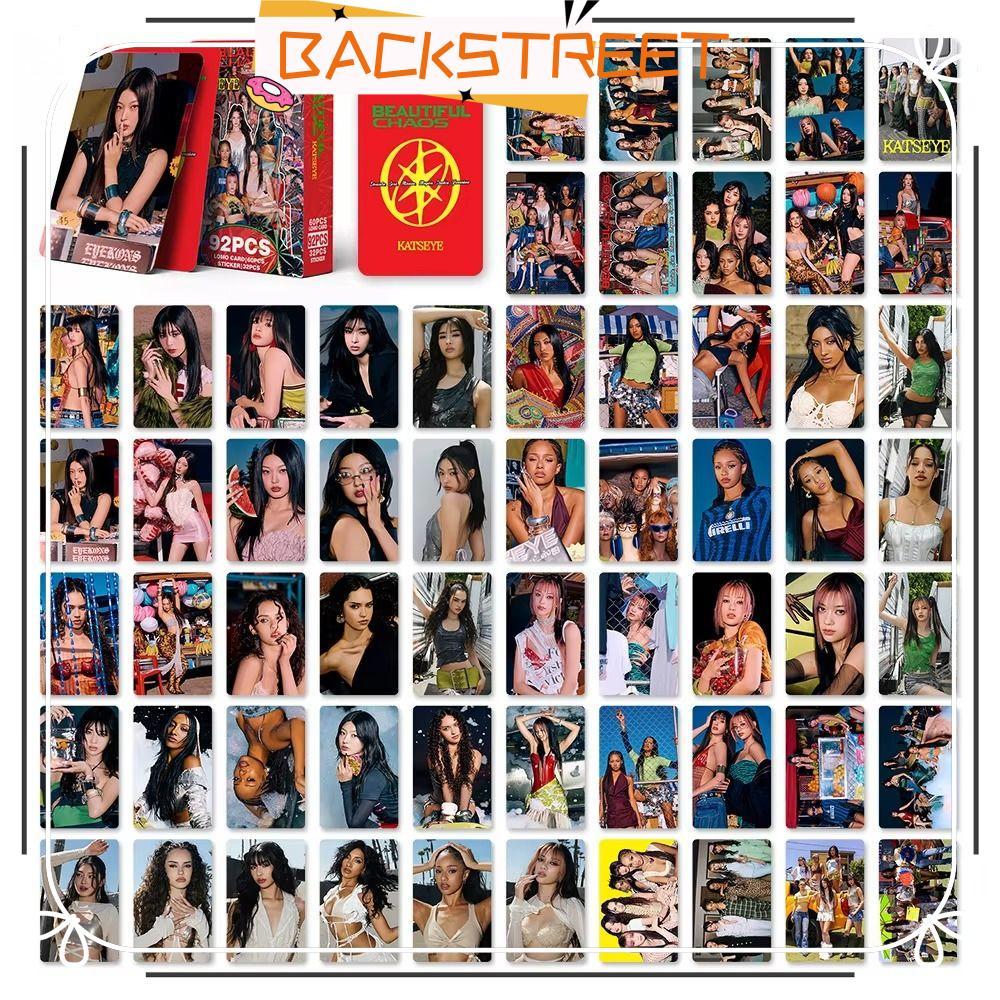BACKSTAGE 92 ชิ้น/เซ็ต KATSEYE อัลบั้มการ์ด LOMO, BEAUTIFULCHAOS HD พิมพ์ KATSEYE Lomo Photo การ์ด, 