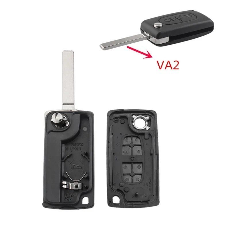 Hindley 2 ปุ่มกุญแจรีโมทรถยนต์ Fob สําหรับ Peugeot 107 207 407 307 307S 308 407 607 807 VA2 C0536