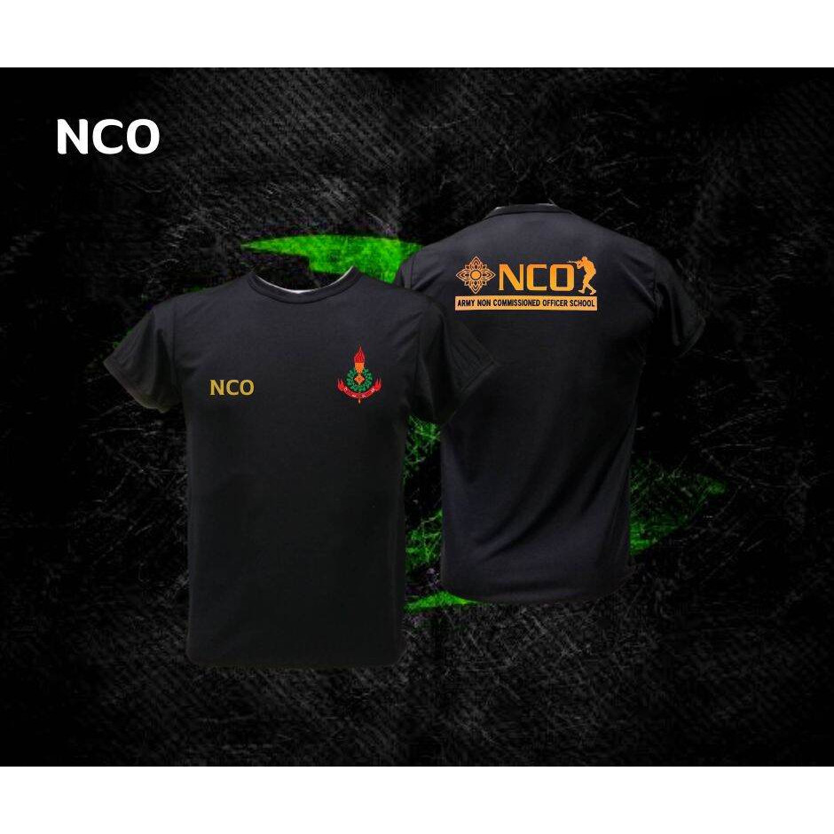 เสื้อยืดพิมพ์ลายกราฟิก NCO (Non-Commissioned Officer) สไตล์ทหาร ผ้าคอตตอน 100% แขนสั้น คอกลม unisex
