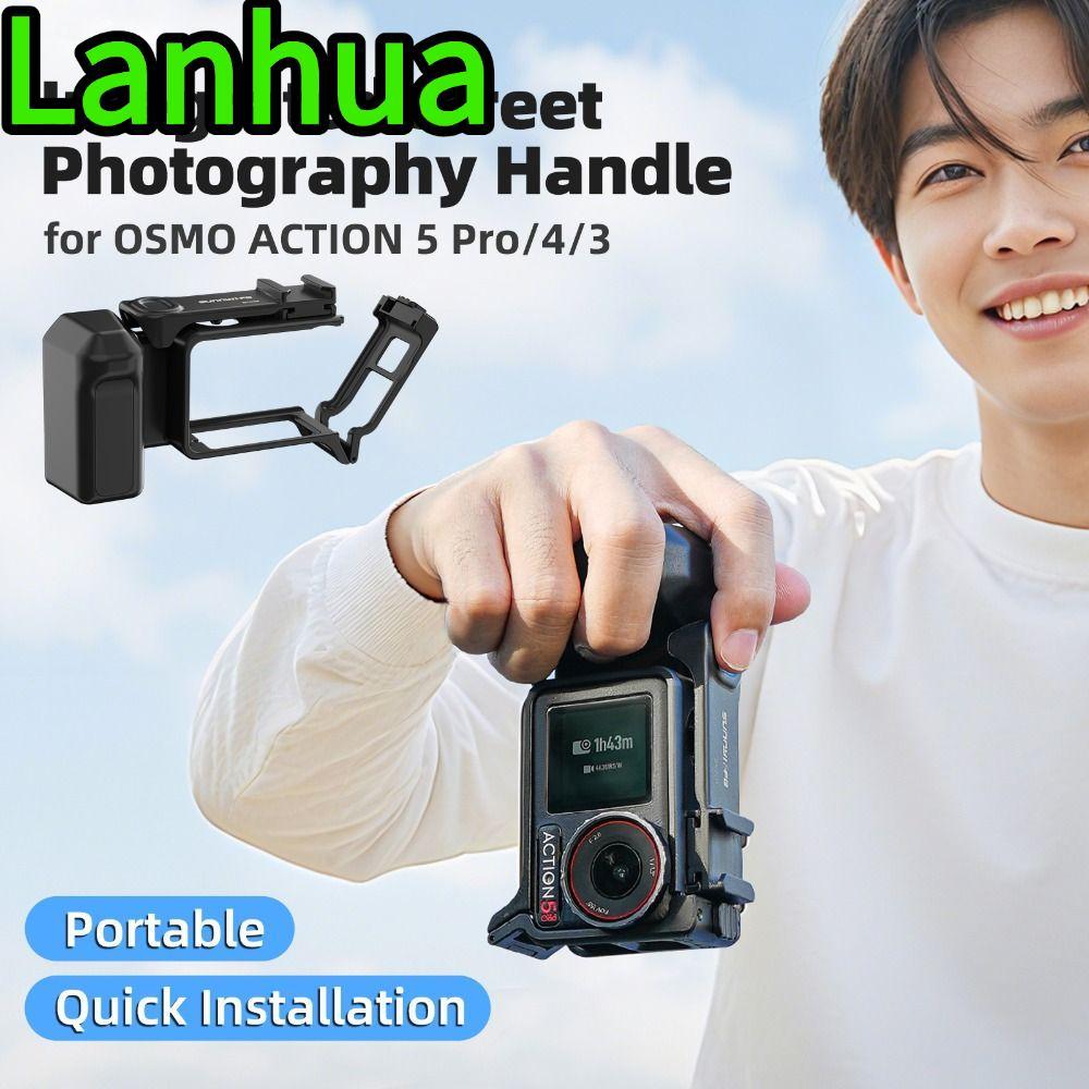 LANHUA Xplorer Grip Kit กรอบกล้อง,พลาสติก Quick Release กล้อง Grip Handle,รองเท้าเย็นน้ําหนักเบาปุ่ม