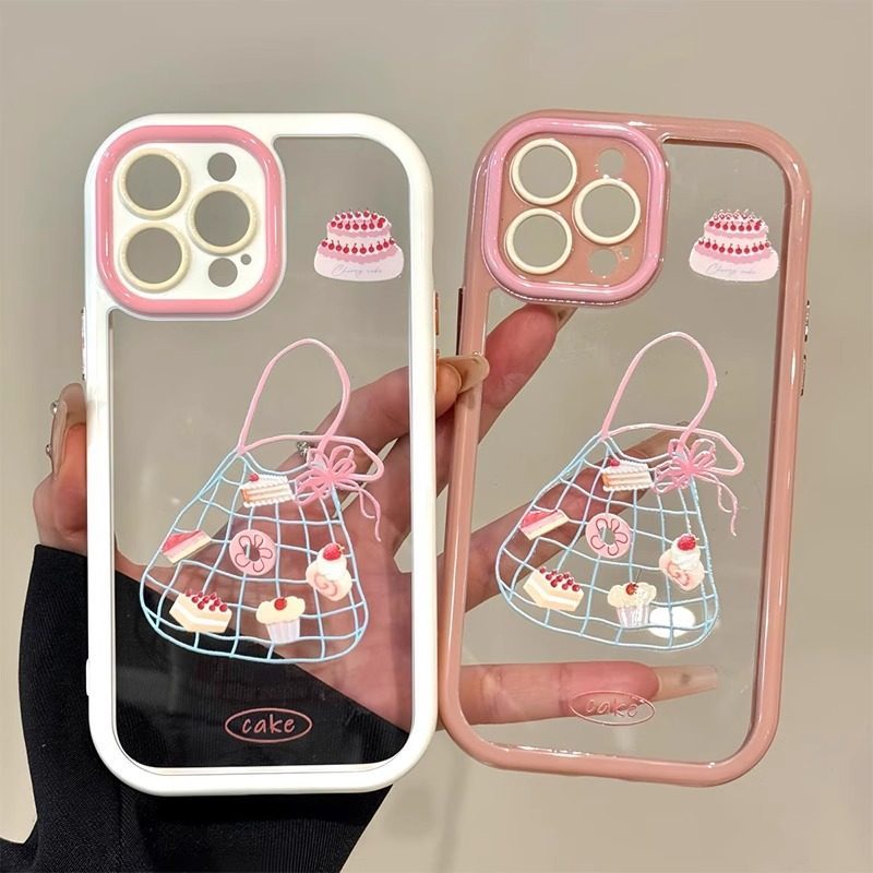 INS สไตล์ถุงขนมสาวเหมาะสําหรับ Apple 16pro เคสโทรศัพท์ iphone14 Xiaomi 15 Huawei mate70K80nova9RENO1