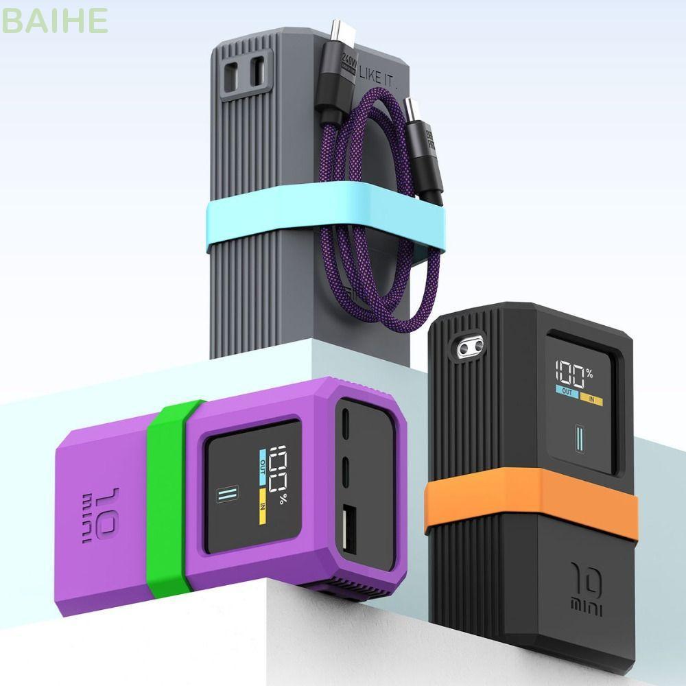 CUKTECH 10 Mini 10000mAh 55W ซิลิโคนกันกระแทกแบบพกพา ฝาครอบป้องกันนุ่มกันฝุ่น สำหรับ Power Bank