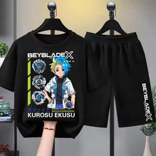 BEYBLADE X ชุดเด็กพร้อมส่ง&COD Children's T-shirtBEYBLADE Xเ…