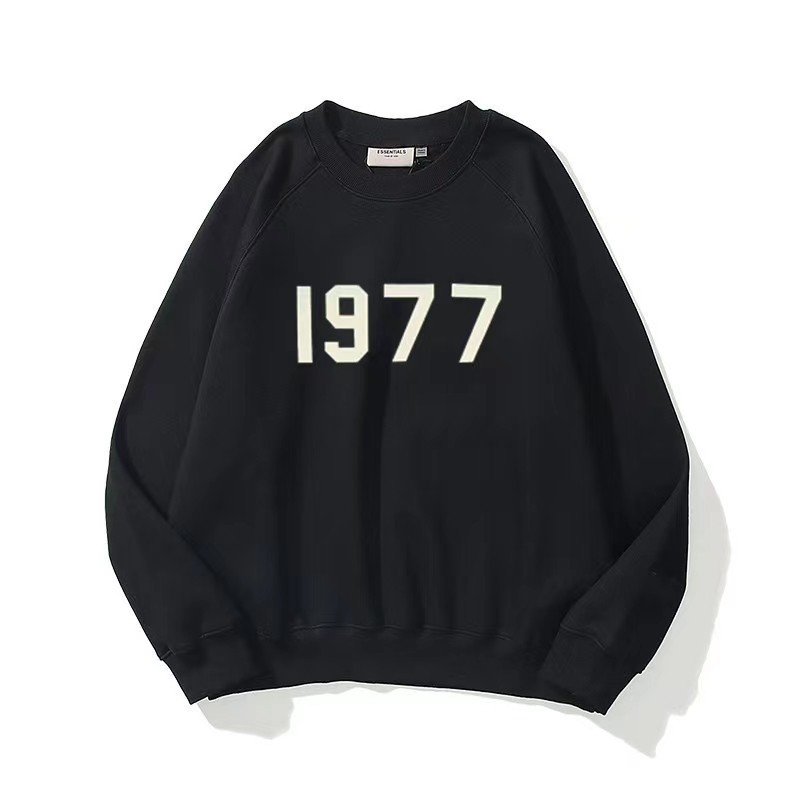FEAR OF GOD Double Line ESSENTIALS หลวม Street สวมใส่ High Street FOG เสื้อกันหนาว 1977 คอกลมผู้ชายผ
