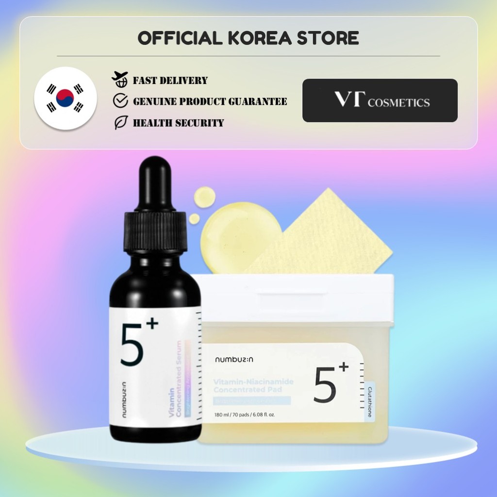 [Numbuzin] no5+ Vitamin Serum + no5+ Concentrated Pad / จากเกาหลี