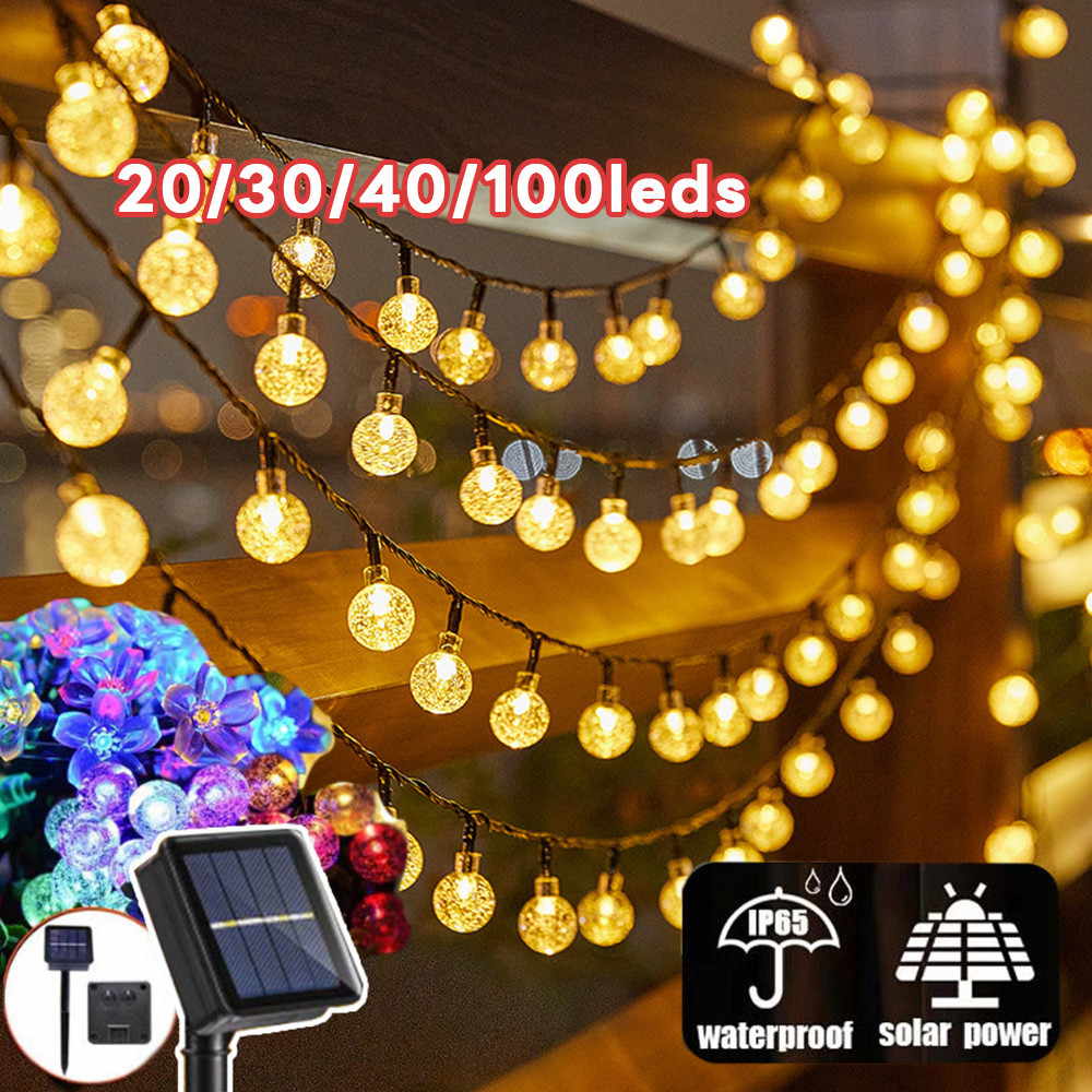 COZII พร้อมส่ง🏡💡ไฟตกแต่ง โซล่าเซลล์ โคมไฟ 20/30/40/100 LED ประหยัดไฟมาก ทนแดด ทนฝน ไฟตกแต่งสวนและกลางแจ้ง