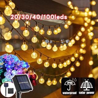 COZII พร้อมส่ง🏡💡ไฟตกแต่ง โซล่าเซลล์ โคมไฟ 20/30/40/100 LED ประหยัดไฟมาก ทนแดด ทนฝน ไฟตกแต่งสวนและกลางแจ้ง