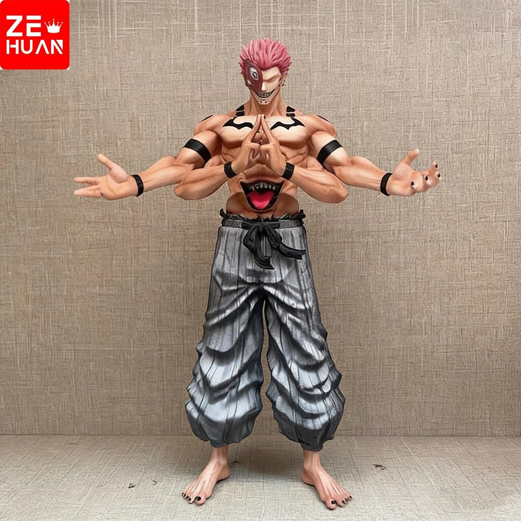 31 ซม.อะนิเมะ Jujutsu Kaisen เปลวไฟทักษะ Ryomen Sukuna รุ่น Action Figure ของเล่นของขวัญ