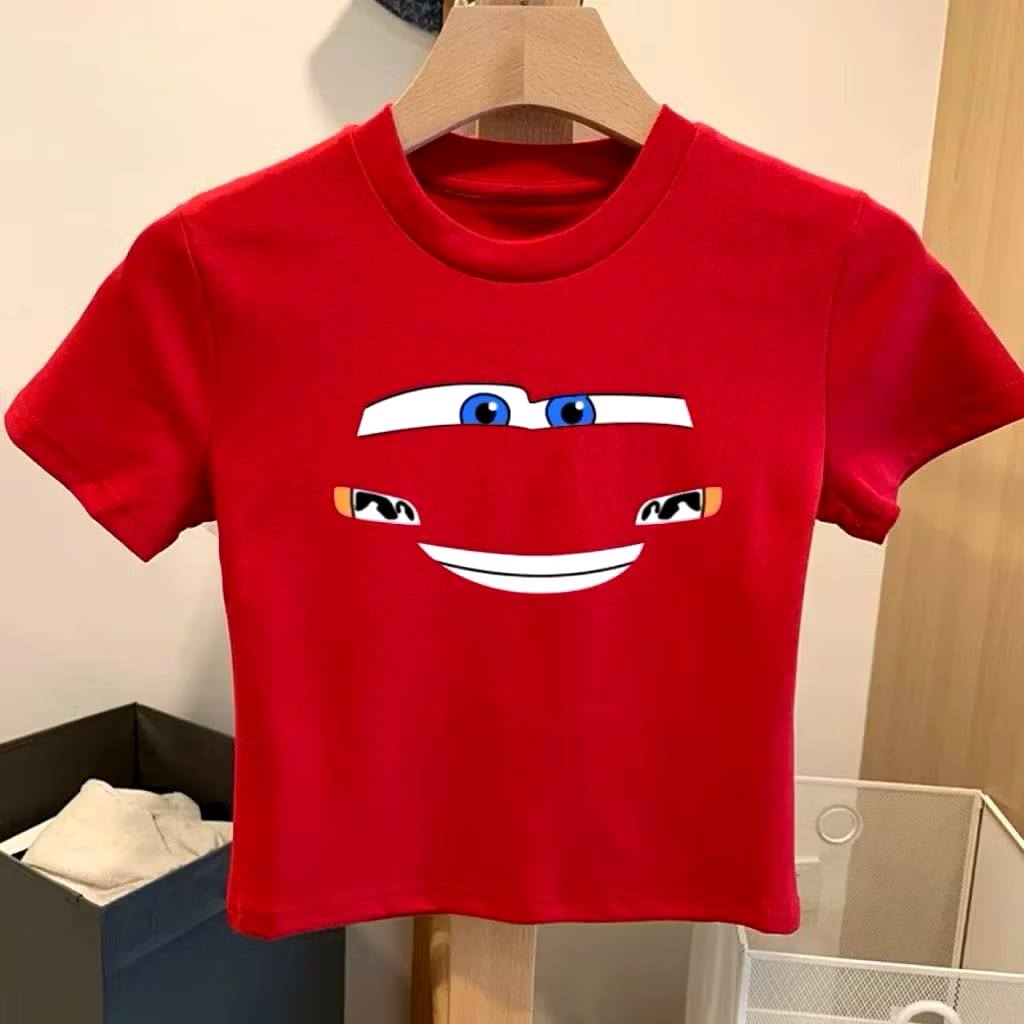 Norshee - MCQUEEN CAR Rib เสื้อครอปผู้หญิง (LD 88, P 40)