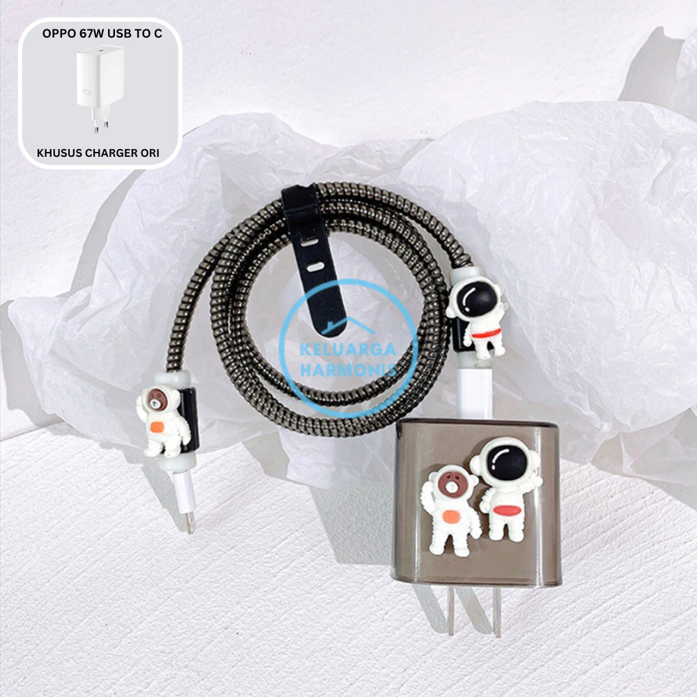 KH Oppo & Realme 65W/67W/80W/100W ตัวป้องกันสายชาร์จไม่ซ้ําตัวอักษรน่ารัก 1 ชุด 5 ชุด SUPERVOOC SUPE