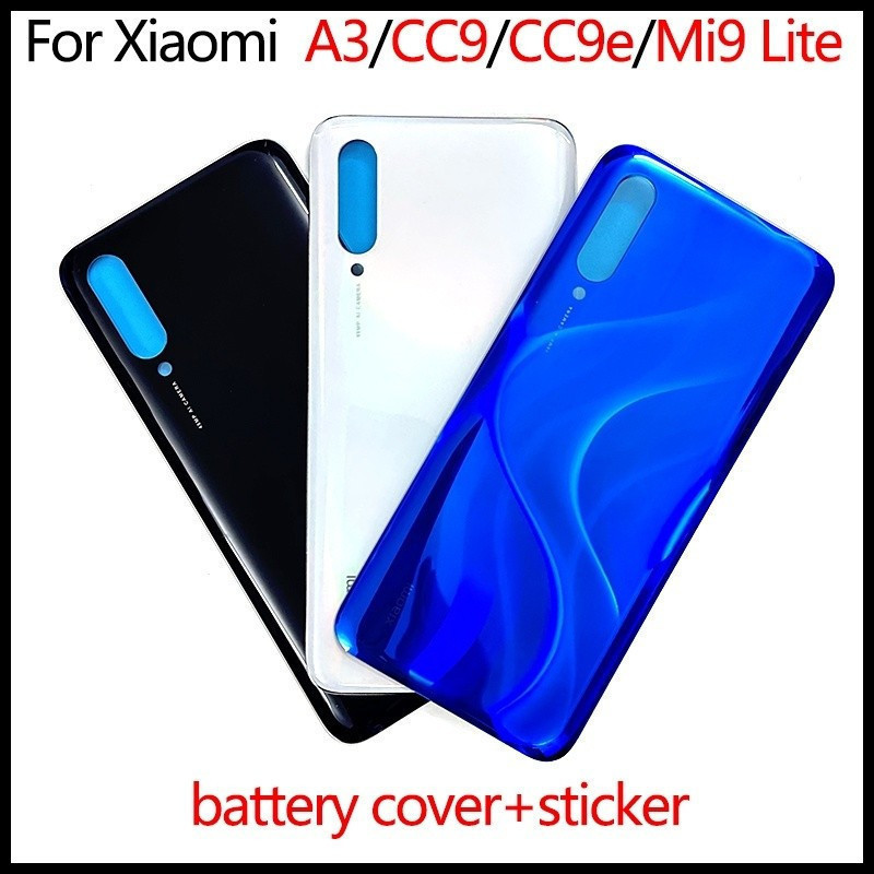Rear Door For Xiaomi MI A3 / CC9 / cc9e /  MI9 MI 9 lite battery cover back glass Phone Housing Back