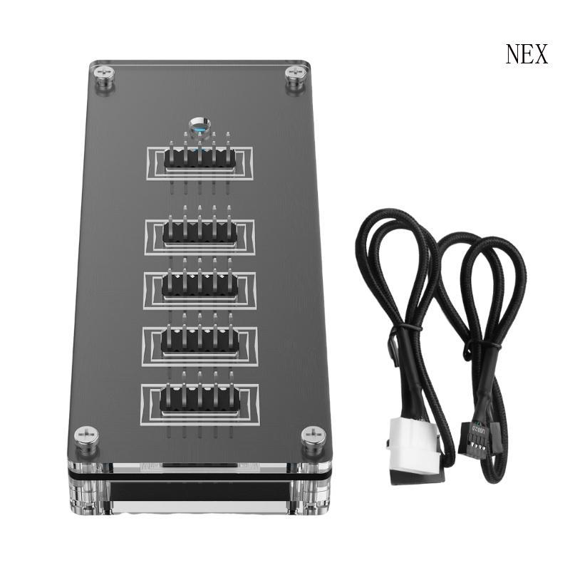 NEX USB2 0 9Pin ถึง 4 9Pin HUBs อะแดปเตอร์ Risers เมนบอร์ด USB 9Pin Header Connectors