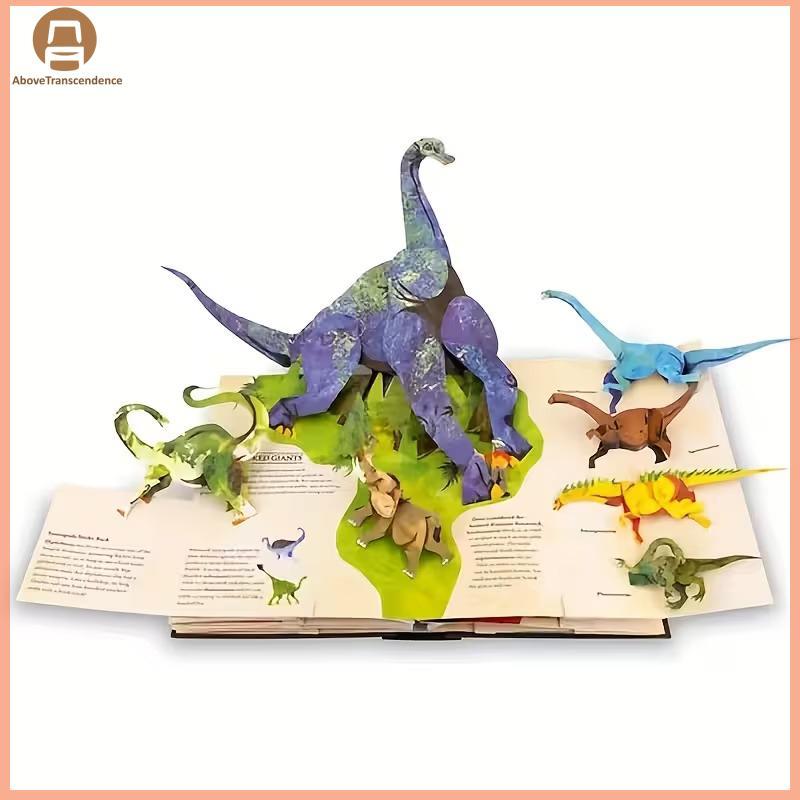 ABOVE 3D สารานุกรมยุคก่อนประวัติศาสตร์ไดโนเสาร์ Marine Organism พับ-Up Book Divers Species Guide ของขวัญที่สมบูรณ์แบบ TH