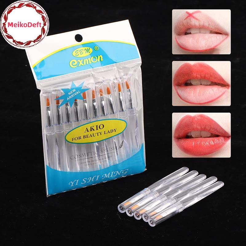 MeikoDeft 5/10 ชิ้นแบบพกพาทิ้งแปรง Lipsti แปรงฝาครอบโปร่งใส Rod แต่งหน้าเดี่ยวคอนซีลเลอร์ Lip Gloss 