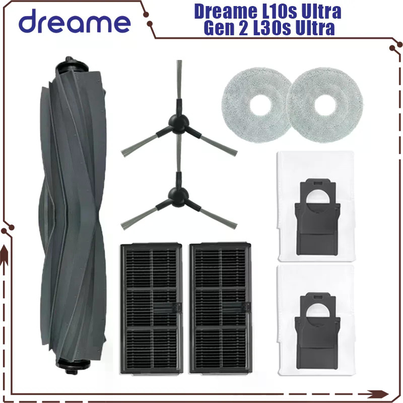 Dreame L30s Ultra, Dreame L10s Ultra Gen 2 ชิ้นส่วนสูญญากาศลูกกลิ้งหลักแปรงด้านข้าง Hepa Filter Mop 