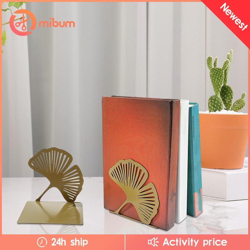[Mibum] 2x Ginkgo Leaf Bookend Nonslip Book Stopper สําหรับตารางห้องเด็กห้องนั่งเล่น