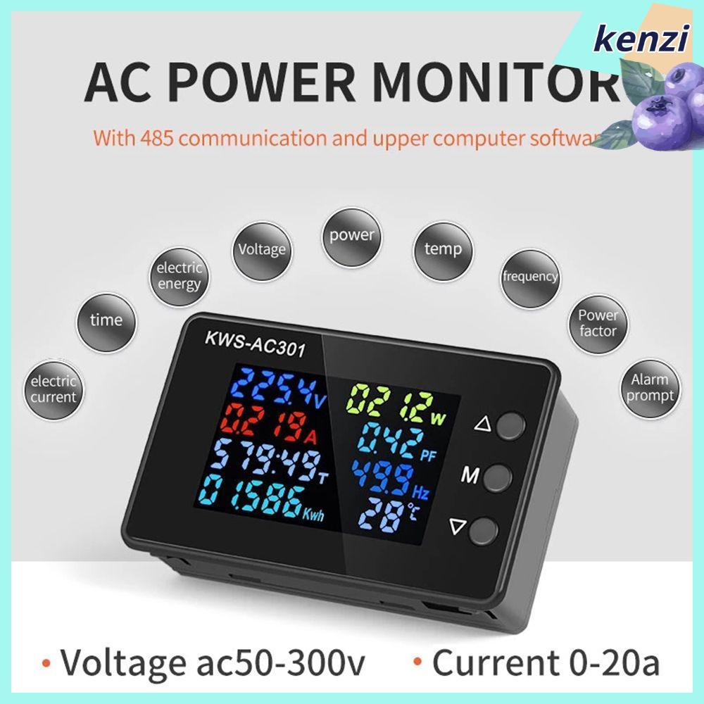 KENZI AC Wattmeter KWS-AC301 จอแสดงผล LED Dedicated Chip Power Detector Power Energy Meter