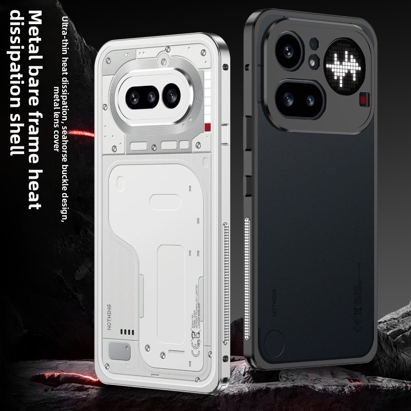 เคส ZMX สําหรับโทรศัพท์ไม่มีอะไร (4a) Pro Luxury Aluminium Alloy Metal Bare Frame กันกระแทกฝาครอบป้องกันพร้อมหัวเข็มขัด Seahorse & ฝาครอบเลนส์ ราคา ถูกที่สุด ดีลบีเคเค แกลเลอรีภาพที่ 2