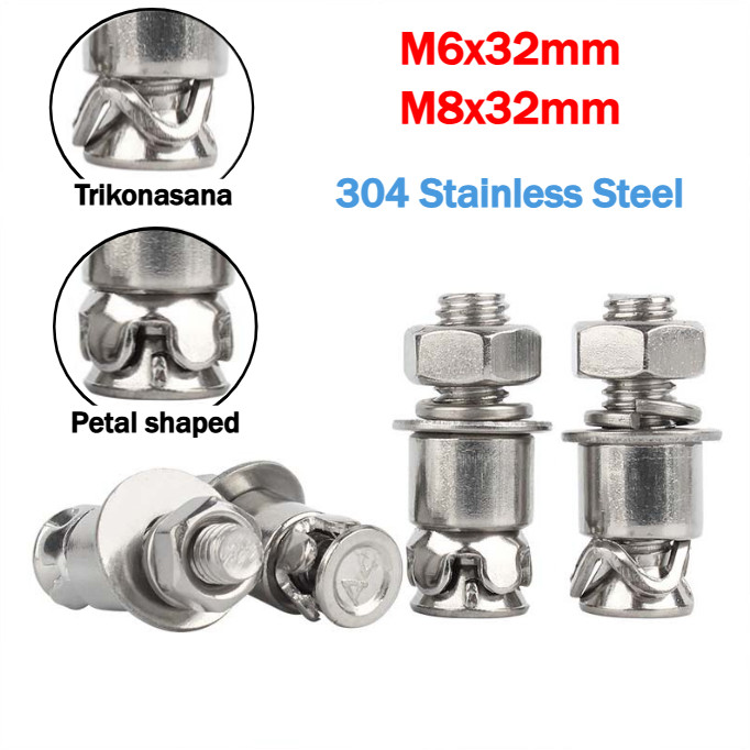 304 สแตนเลสสตีล Anchor Bolt M6 M8 ขยาย Bolt Fixing Knock-in Anchor สําหรับหินอ่อนเซรามิคผ้าม่าน Wall