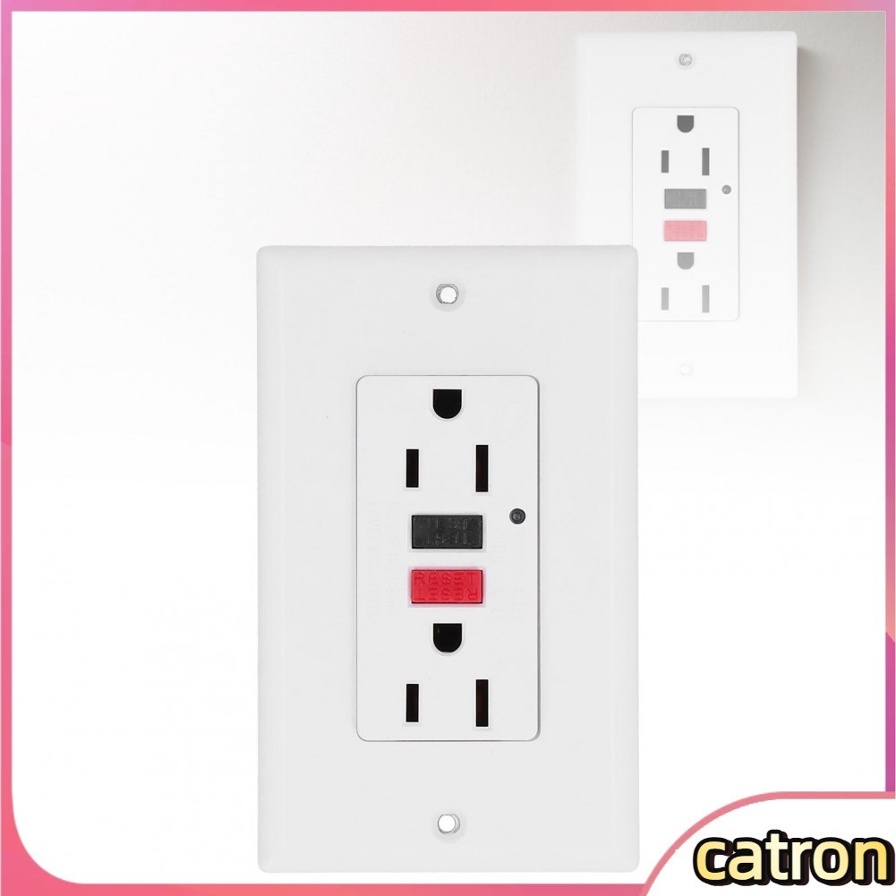 Catron-th Catron-th LD-3003 GFCI Wall Outlet SOCKET AC 120V 20A Smart GROUND Fault Leakage Protectio