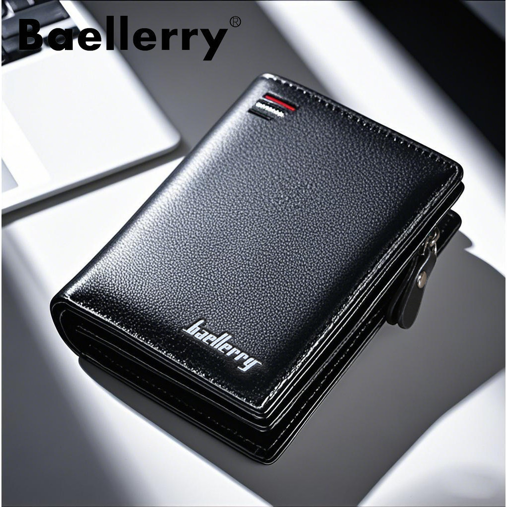 Style Leather Wallet Wallet Short Style Men Men Men Men Zipper Men Wallet Small Business FBH0