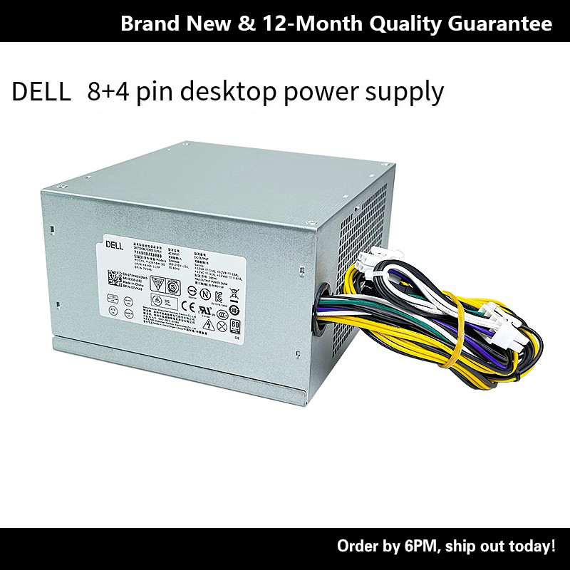 Dell 3020 7020 9020MT แหล่งจ่ายไฟเดสก์ท็อป HU365EM-00 D365EM 500W พร้อมกราฟิกการ์ด 8P
