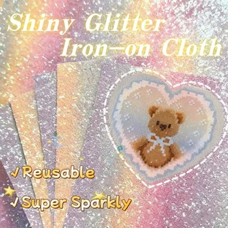 6-สีGlitter Iron-Onผ้าฟิล์ม– Sparkleฟิวส์ลูกปัดกระดาษรีดความร้อนฟอยล์สําหรับPerlerลูกปัดDIY Craftเงาเสร็จสิ้นสําหรับพวงกุญแจและ3D Art FusibleลูกปัดBlingอุปกรณ์เสริม