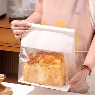ถุงขนมปังคราฟท์ หน้าต่างใสพรีเมียม ถุงเบเกอรี่แบบมีลวดในตัว สะอาด ปลอดภัย [20-50 ใบ]