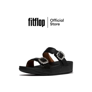 FITFLOP LULU CRYSTAL-BUCKLE SLIDES รองเท้าแตะผู้หญิง รุ่น E1…