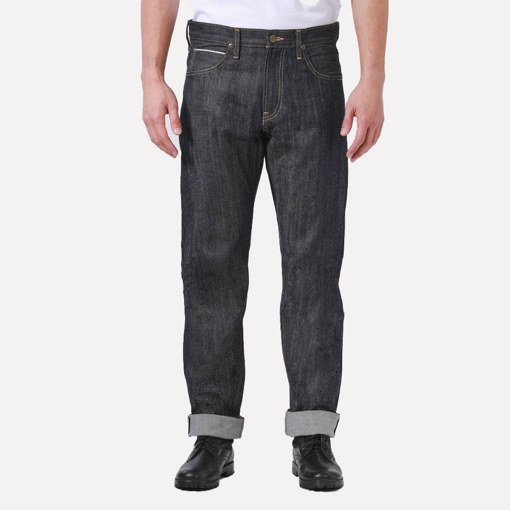 LEE กางเกงยีนส์ผู้ชาย (ริมแดง) คอลเลคชั่น Lee Riders เอวกลาง ทรงตรง ทรง Miami รุ่น LE F224MMIAN10 สียีนส์(ผ้าดิบ)