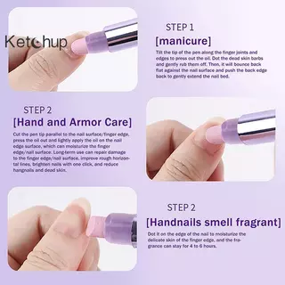 [Ktchup-t] 3In1 เซรามิคเล็บ Cuticle Oil Brighten Moisturizing เล็บ Cuticle Remover ปากกาบํารุงเล็บ Care Essence ปากกาซ่อม Damage Nice