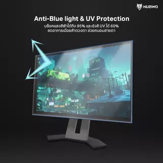 NUBWO ป้องกันแสงสีฟ้า รุ่น NSP1 มีให้เลือก 3 ขนาด 22″ 24″ 27″ ช่วยบล็อคแสงสีฟ้าได้ถึง 95% และรังสี UV ได้ 60%
