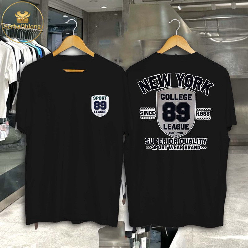 KATUN เสื้อยืดขนาดใหญ่สําหรับผู้ชายและผู้หญิง, ผ้าฝ้าย Distro, การพิมพ์หน้าจอ DTF, นิวยอร์ก 89, Unis