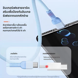 สายชาร์จ 3in1 100W ชาร์จเร็ว USB to Type-C + L + Micro USB สายชาร์จ 3 หัว สำหรับ iPhone Android และอุปกรณ์ Type-C