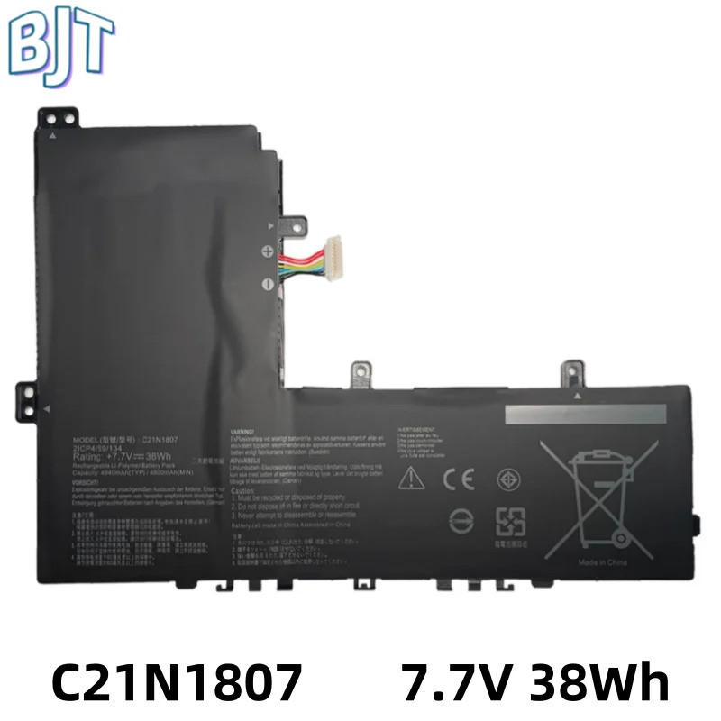100% New 4Cell 7.7V 38Wh C21N1807 Laptop Battery for Asus ChromeBook C223NA Vivobook E203NA-FD026T C