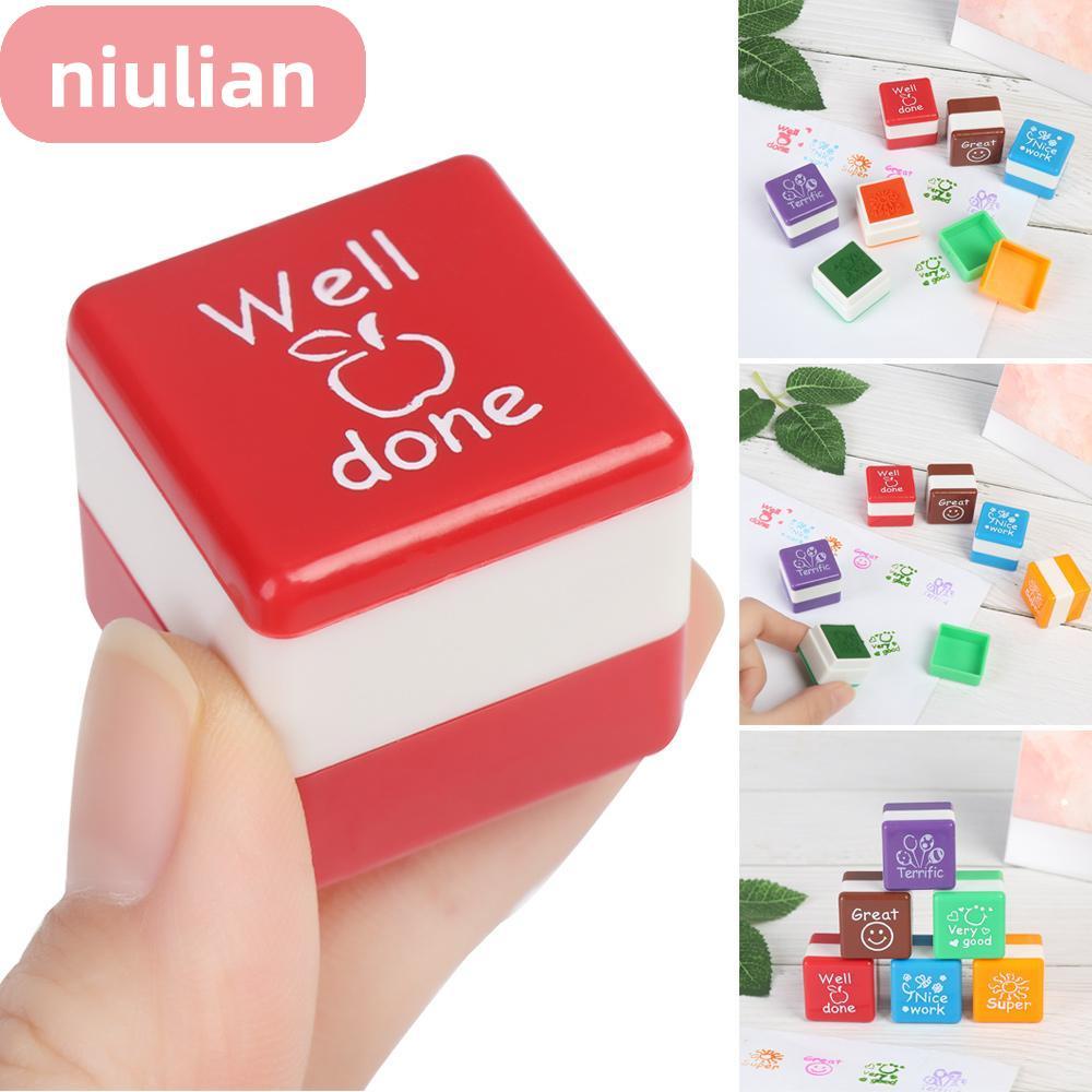 NIULIAN 6 ชิ้น/เซ็ตอุปกรณ์ครู Scrapbooking เครื่องเขียน Good Good การบ้านแก้ไขรางวัลเด็ก