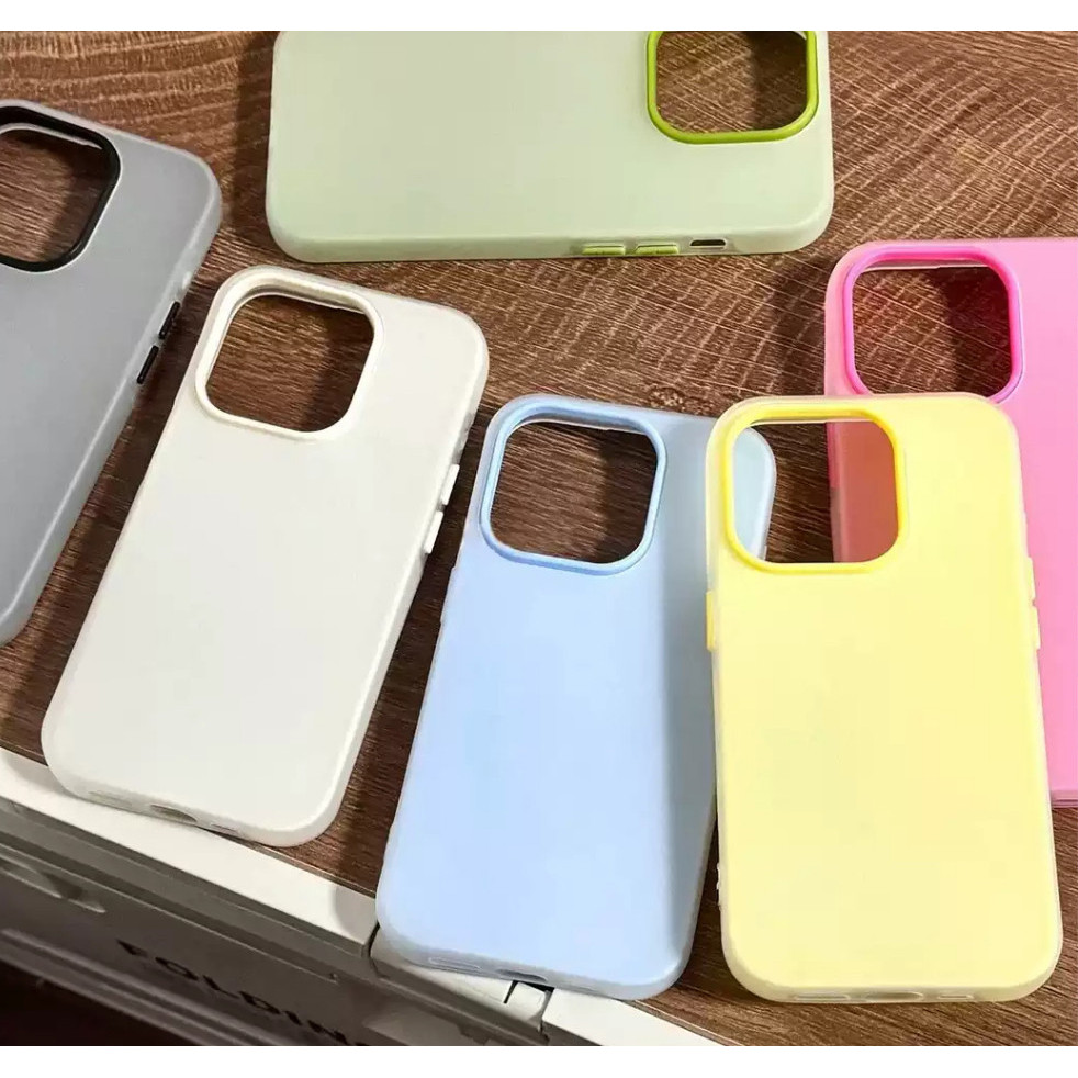 Jelly 2in1 เคส ใช้ สำหรับ Samsung S26 S26Plus S26Ultra A17 A07 A57 5G A37 5G เคสซิริโคน สีพื้นพาสเทล 057