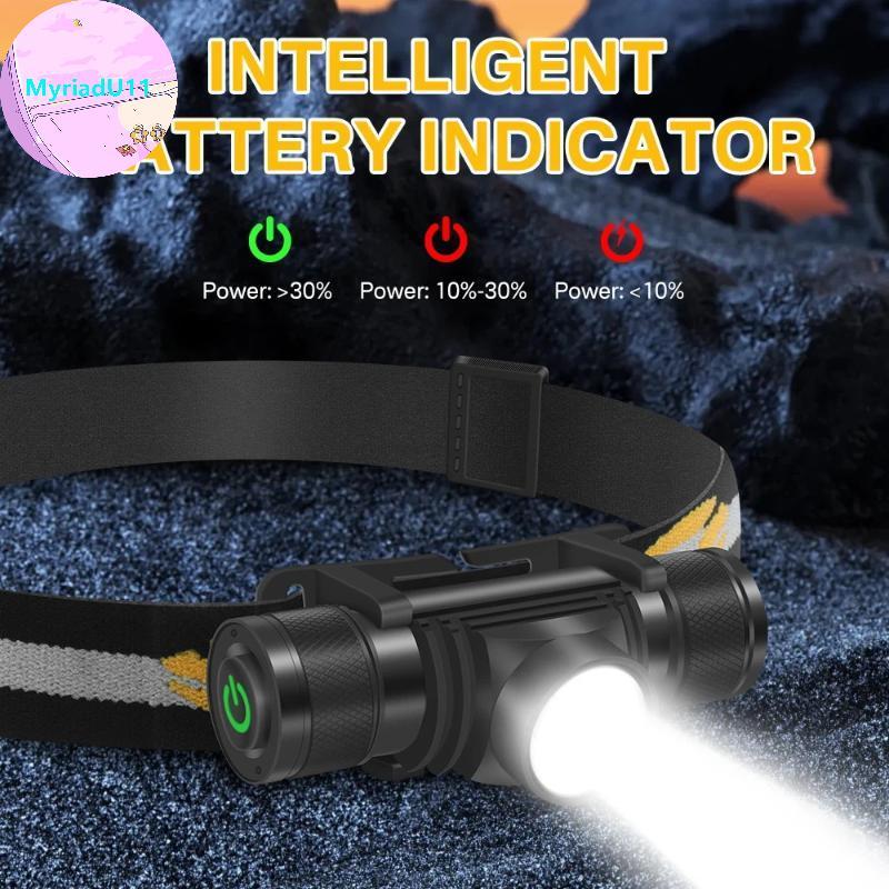 MyriadU D10 1000LM LED ไฟฉาย, น้ำหนักเบาทะยนต์น้ำ Type-C ชาร์จ, เหมาะสำหรับการแคมปิงและตกปลา