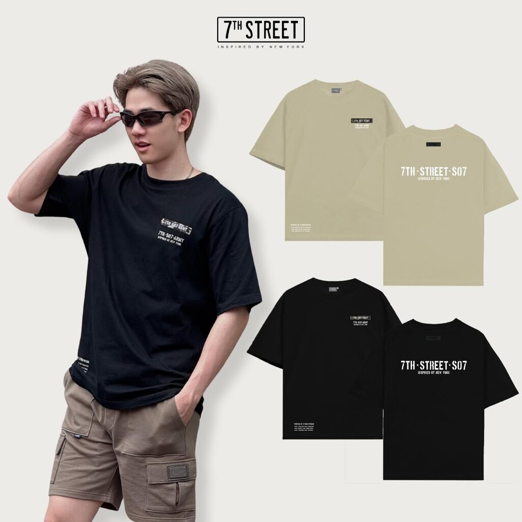 7ᵗʰ Street Original Oversize90s Cotton100% Com(No.20) เนื้อผ้าหนานุ่มเป็นพิเศษ สวมใส่สบาย รุ่น(O-SOS
